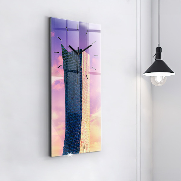 Zegar ścienny pionowy Drapacz chmur w Warszawie