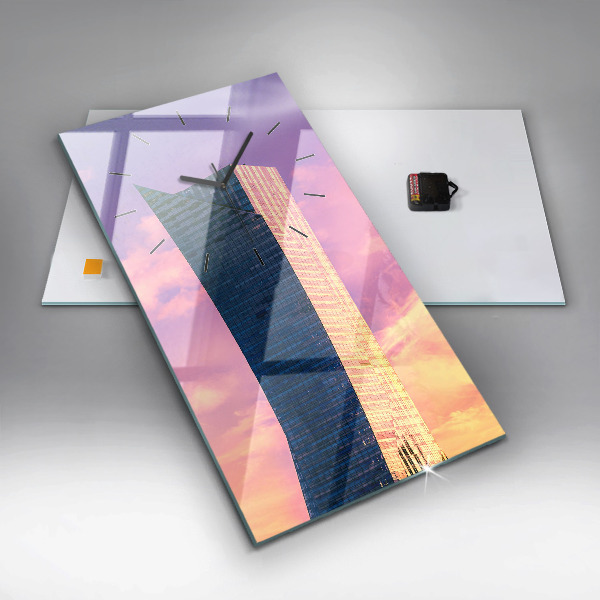 Zegar ścienny pionowy Drapacz chmur w Warszawie