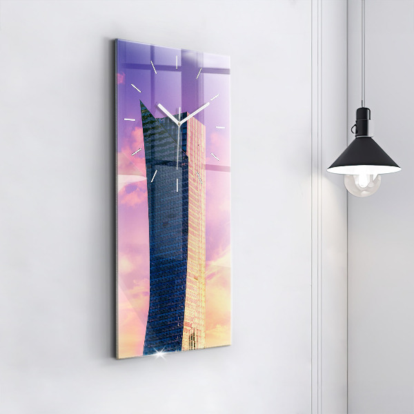 Zegar ścienny pionowy Drapacz chmur w Warszawie