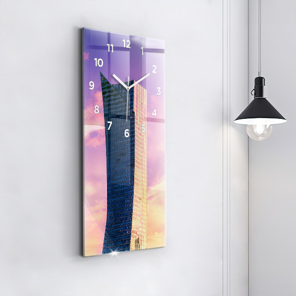 Zegar ścienny pionowy Drapacz chmur w Warszawie
