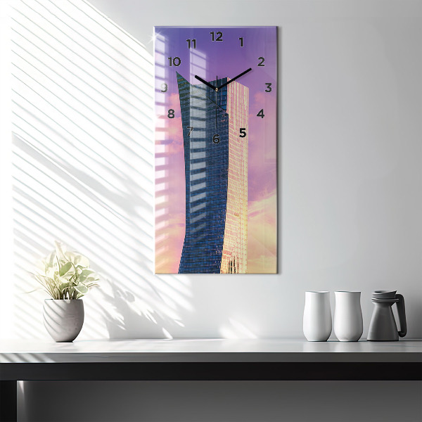 Zegar ścienny pionowy Drapacz chmur w Warszawie
