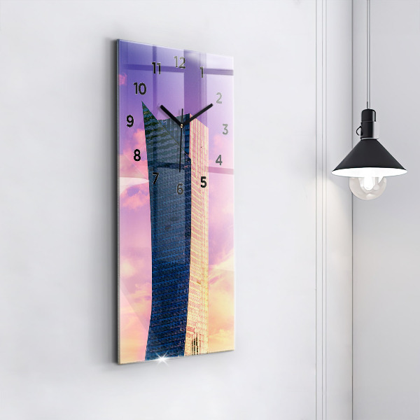 Zegar ścienny pionowy Drapacz chmur w Warszawie