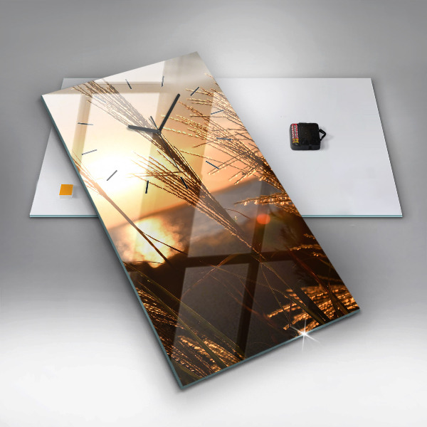 Zegar ścienny pionowy Pszenica w złotym słońcu