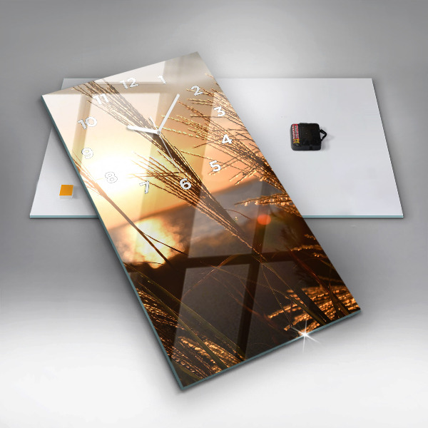 Zegar ścienny pionowy Pszenica w złotym słońcu