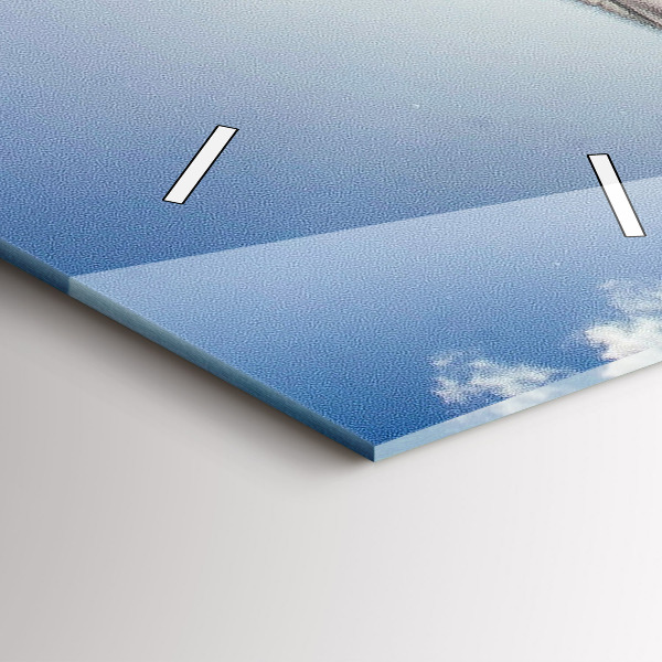 Zegar ścienny pionowy Flaga Polski na tle nieba