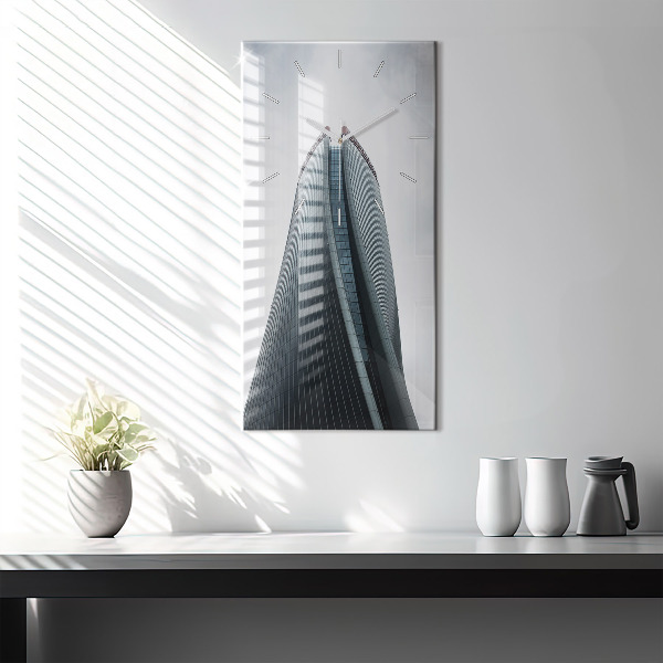 Zegar ścienny pionowy Wieżowiec w Mediolanie