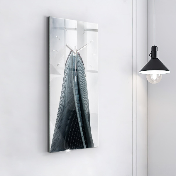 Zegar ścienny pionowy Wieżowiec w Mediolanie