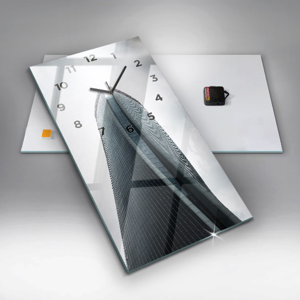 Zegar ścienny pionowy Wieżowiec w Mediolanie