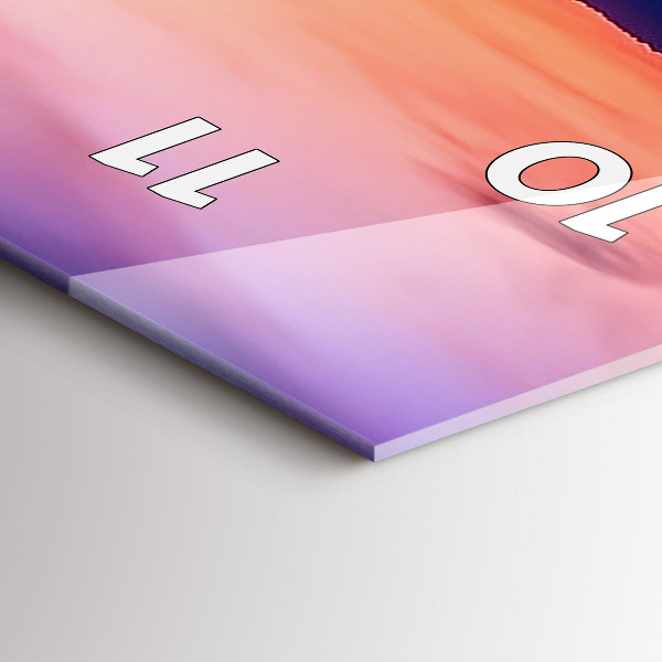 Zegar ścienny pionowy Napis Memories