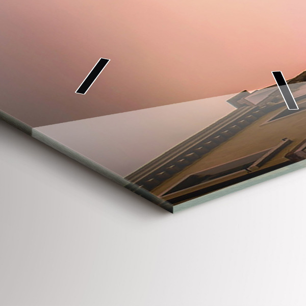 Zegar ścienny pionowy Widok na kanał w mieście