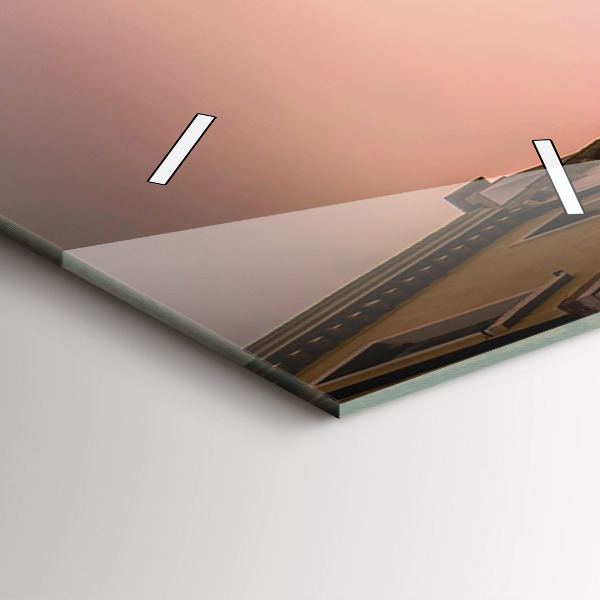 Zegar ścienny pionowy Widok na kanał w mieście