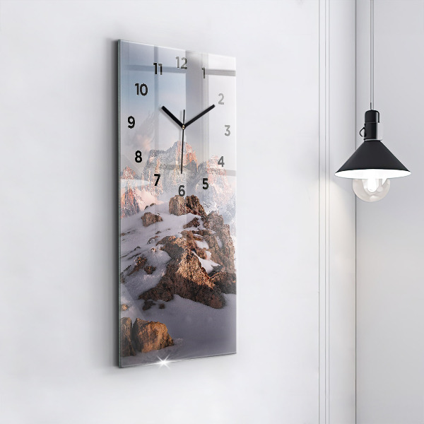 Zegar ścienny pionowy Góra pokryta śniegiem