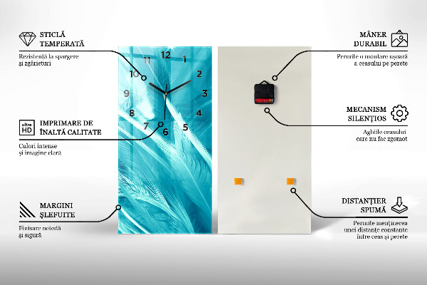 Zegar ścienny pionowy Góra pokryta śniegiem