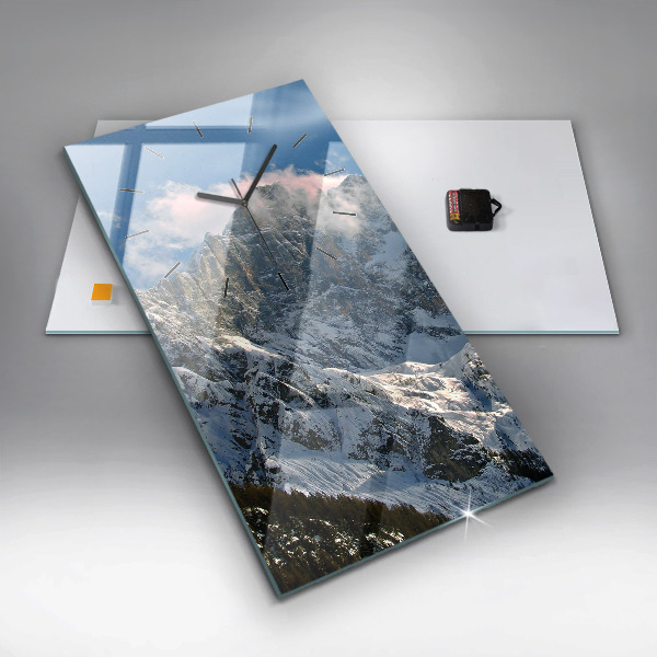 Zegar ścienny pionowy Góry pod błękitnym niebem