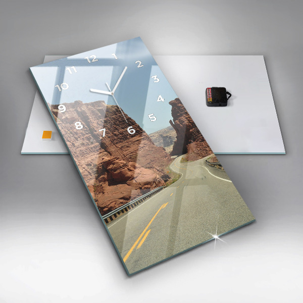 Zegar ścienny pionowy Route 66 w USA