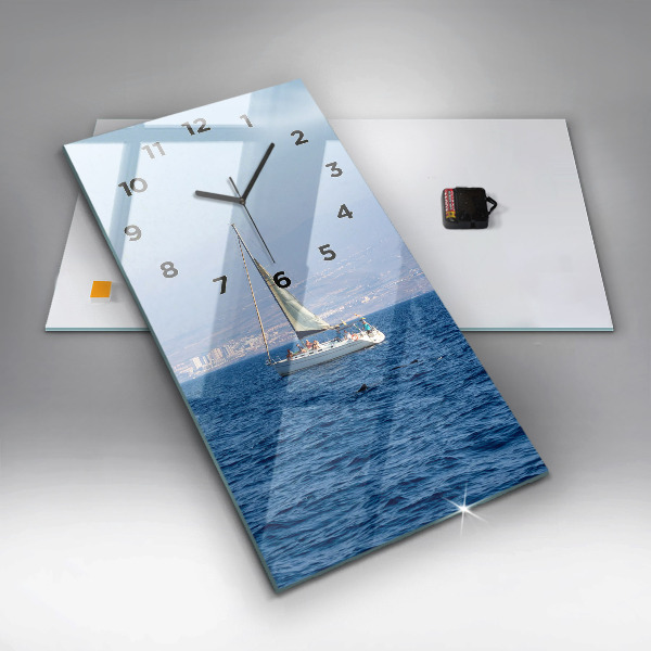 Zegar ścienny pionowy Jacht na Teneryfie