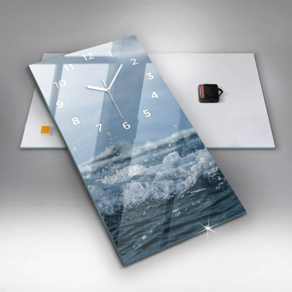 Zegar ścienny pionowy Fotografia fal morskich