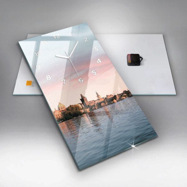 Zegar ścienny pionowy Most Karola w Pradze