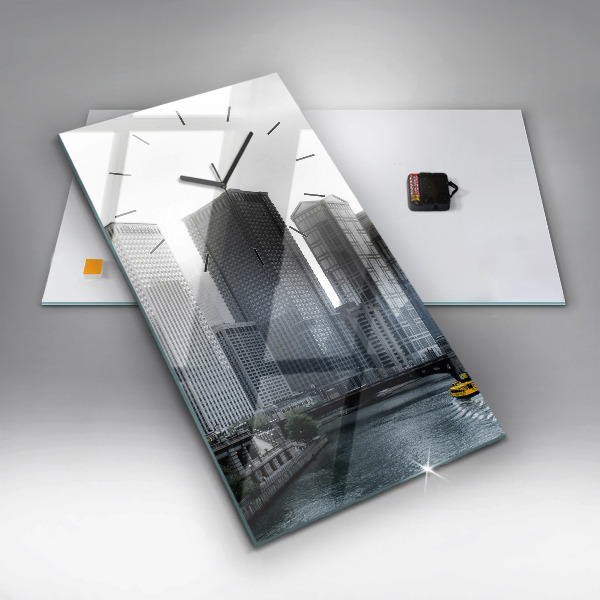 Zegar ścienny pionowy Panorama miasta