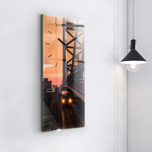 Zegar ścienny pionowy Most Benjamin Franklin
