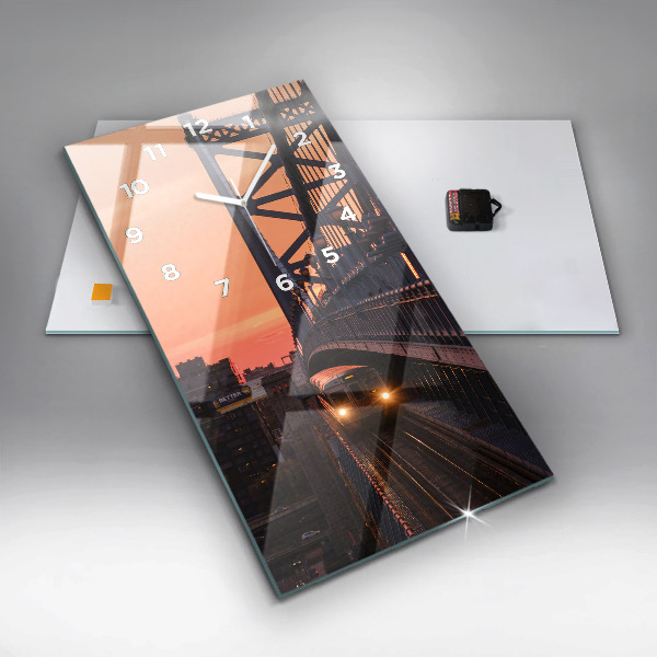 Zegar ścienny pionowy Most Benjamin Franklin