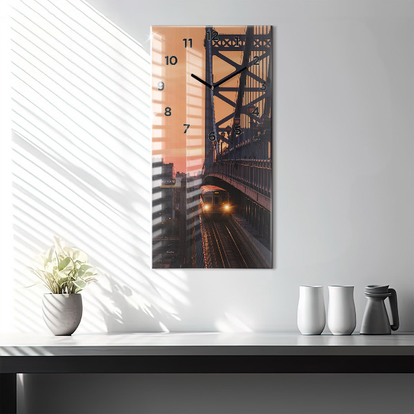 Zegar ścienny pionowy Most Benjamin Franklin