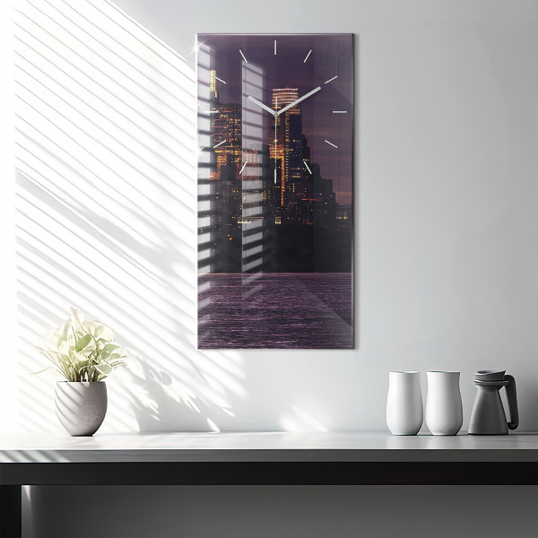 Zegar ścienny pionowy Panorama miasta Philadelphia