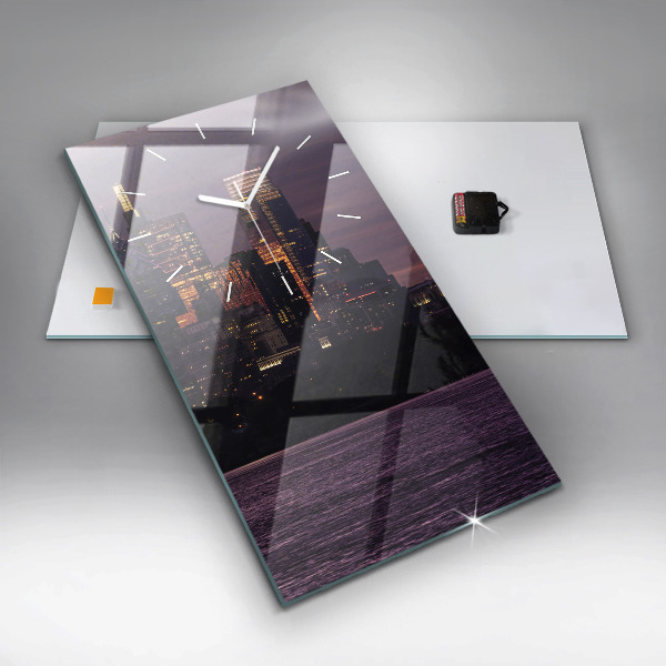 Zegar ścienny pionowy Panorama miasta Philadelphia