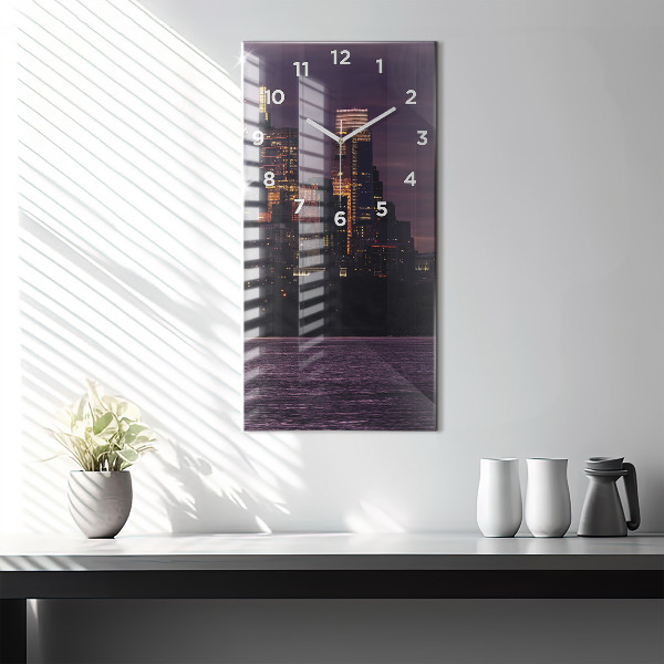 Zegar ścienny pionowy Panorama miasta Philadelphia