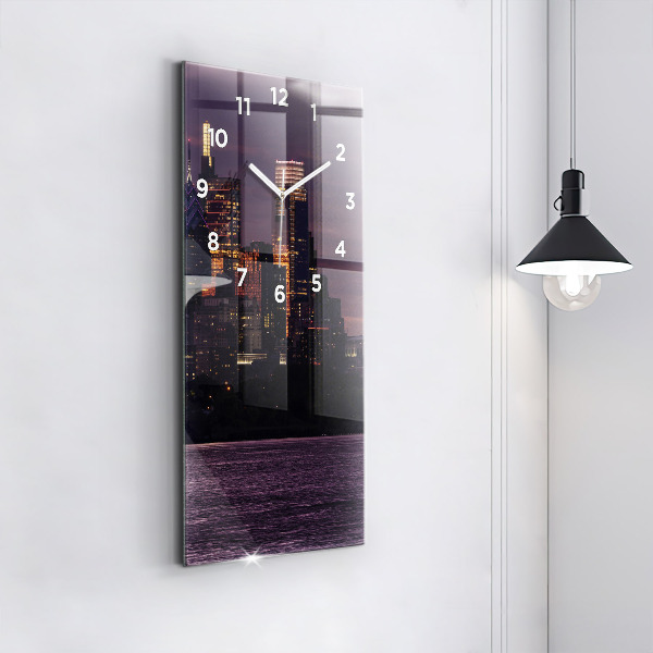 Zegar ścienny pionowy Panorama miasta Philadelphia