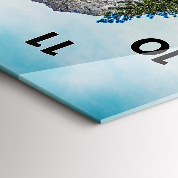 Zegar ścienny pionowy Drewniany most Yosemite