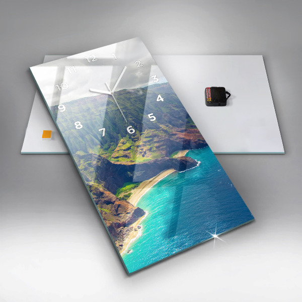 Zegar ścienny pionowy Morze na Hawajach