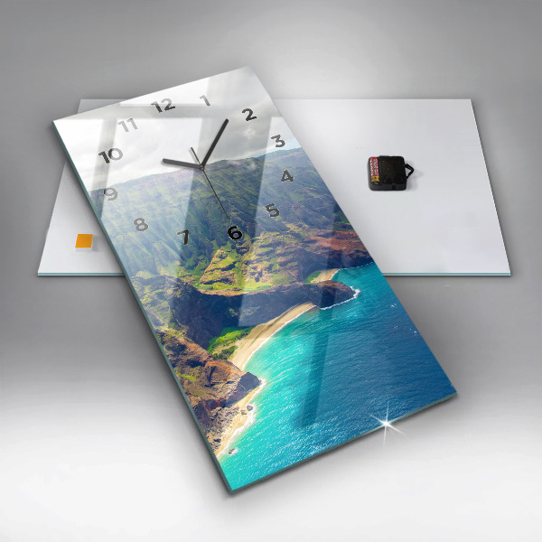 Zegar ścienny pionowy Morze na Hawajach