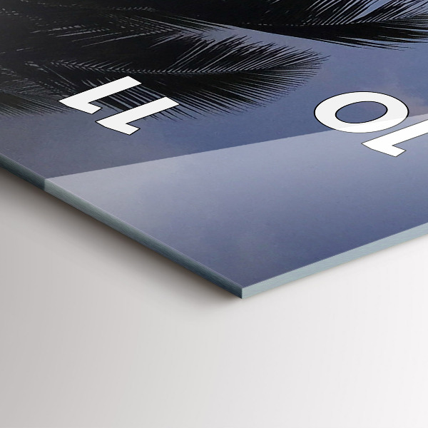 Zegar ścienny pionowy Palma i wschód słońca