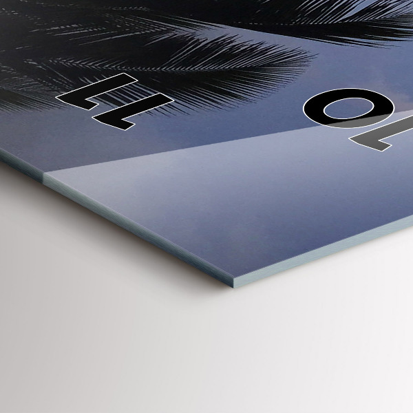 Zegar ścienny pionowy Palma i wschód słońca