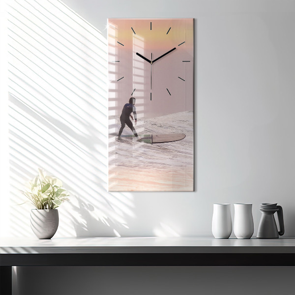 Zegar ścienny pionowy Surfer na Hawajach