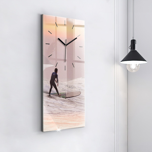 Zegar ścienny pionowy Surfer na Hawajach