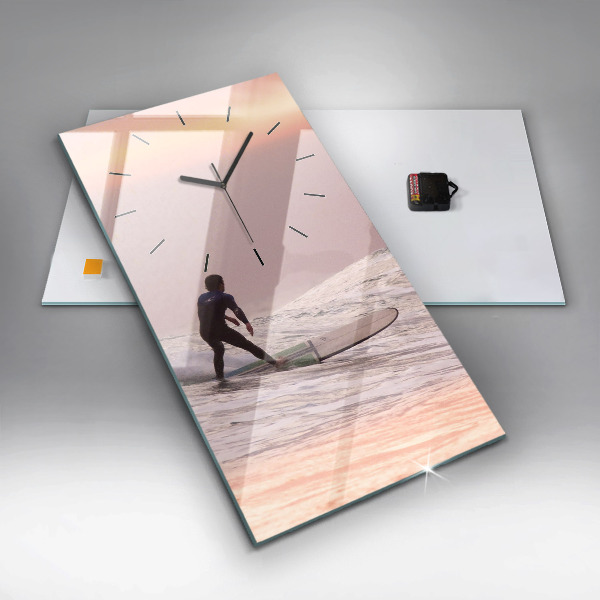 Zegar ścienny pionowy Surfer na Hawajach