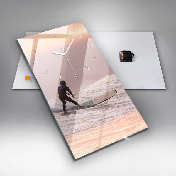 Zegar ścienny pionowy Surfer na Hawajach