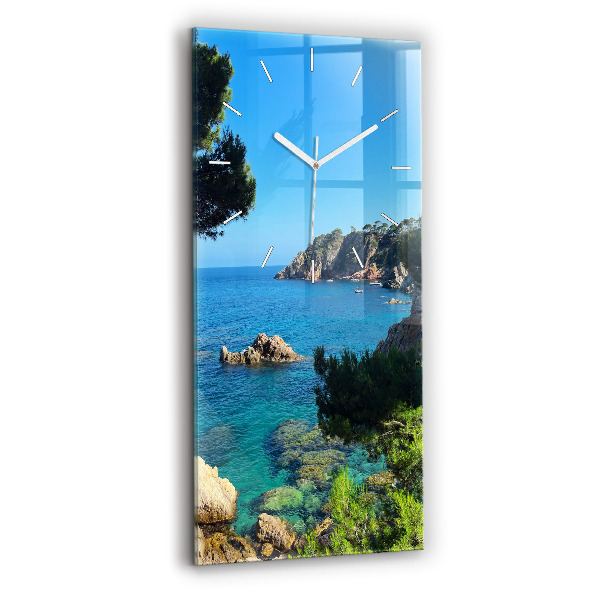 Zegar ścienny pionowy Wybrzeże Costa Brava