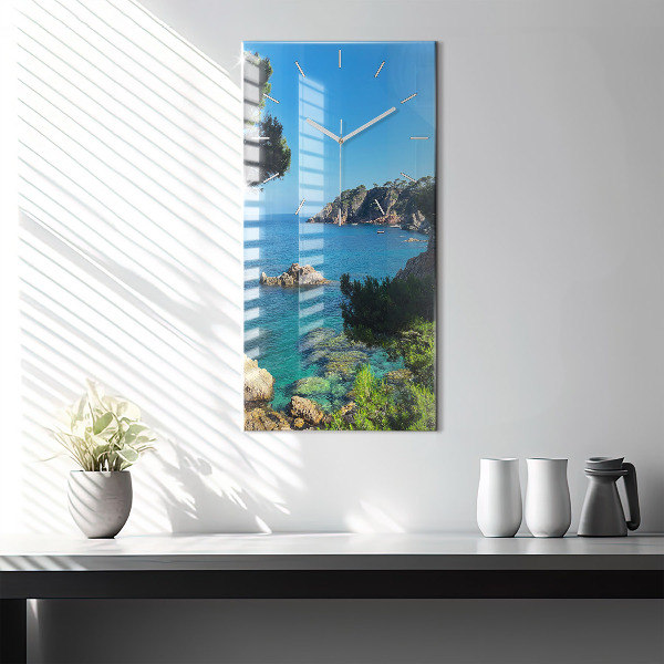 Zegar ścienny pionowy Wybrzeże Costa Brava