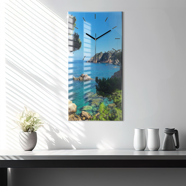 Zegar ścienny pionowy Wybrzeże Costa Brava