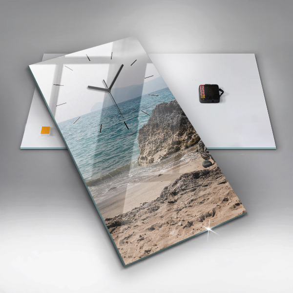 Zegar ścienny pionowy Widok na morze śródziemne