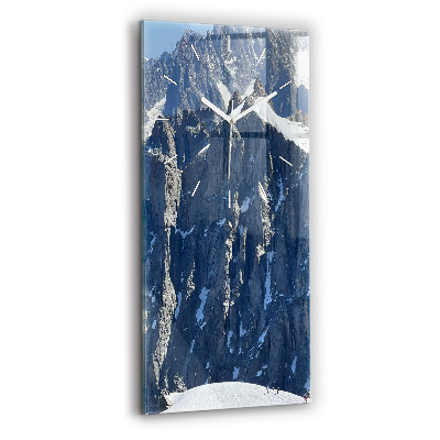 Zegar ścienny pionowy Góry Alpy zimą