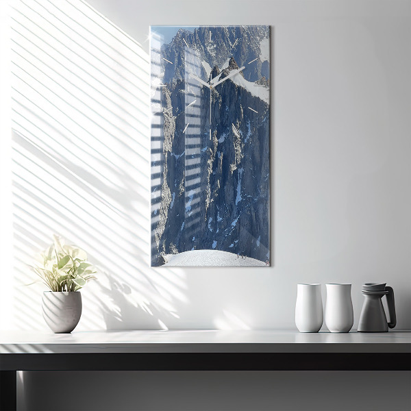 Zegar ścienny pionowy Góry Alpy zimą