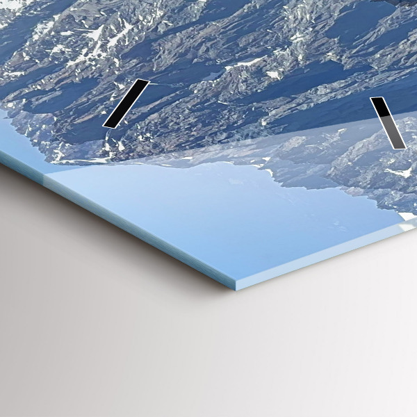 Zegar ścienny pionowy Góry Alpy zimą