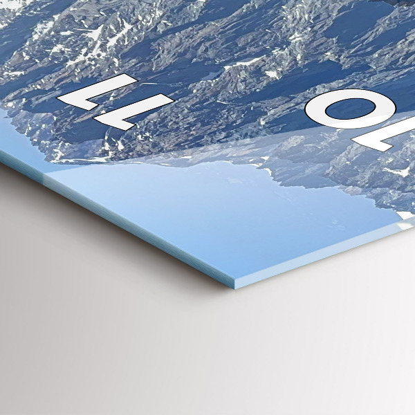 Zegar ścienny pionowy Góry Alpy zimą