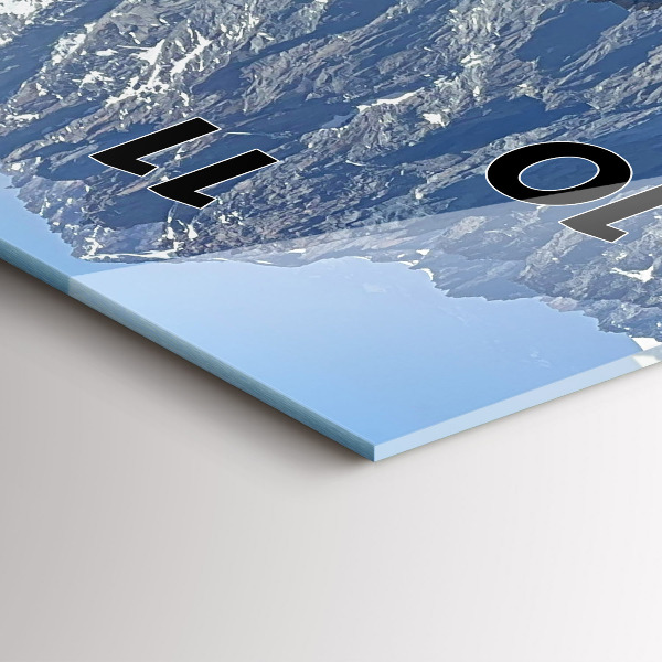 Zegar ścienny pionowy Góry Alpy zimą