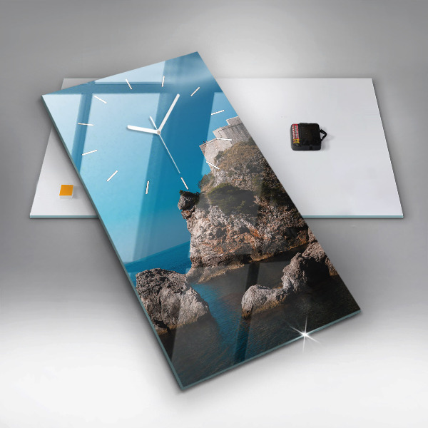 Zegar ścienny pionowy Klify w Dubrowniku