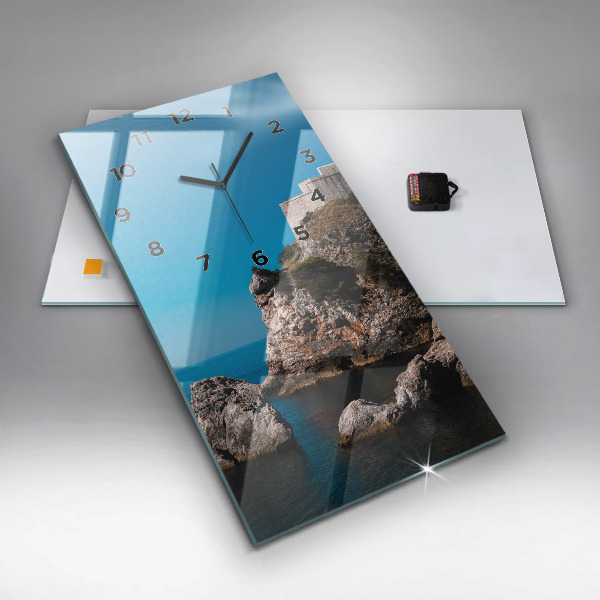 Zegar ścienny pionowy Klify w Dubrowniku